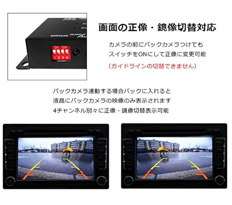 Amazon.co.jp: TKS 車載用ビデオ映像4分割器 モニター映像 4分割